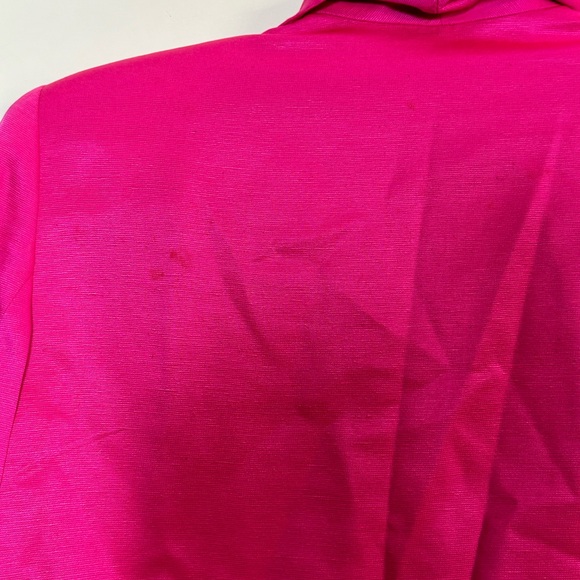 Vintage The Icing Hot Pink 100% Silk Blazer Jacket Size 14 Lined - Picture 7 of 10